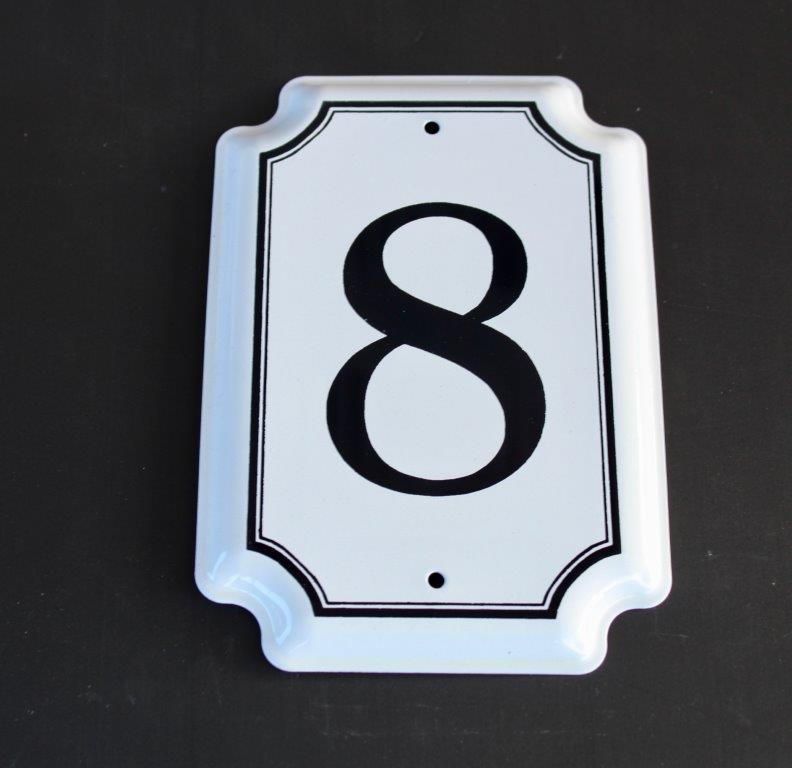 No. 8 Enamel Plaque